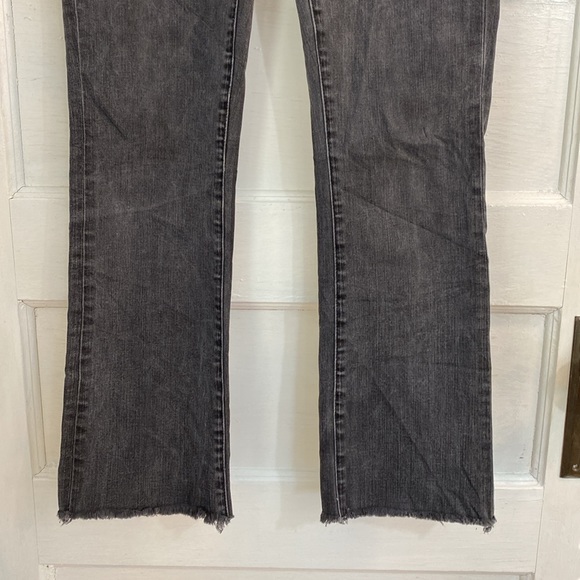 Madewell Cali Demi Bootcut Jeans in Berkeley Black Raw Hem Chewed, Size 25 - Picture 11 of 17